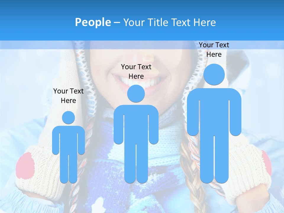 Young Person Blue PowerPoint Template