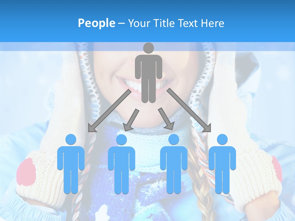 Young Person Blue PowerPoint Template