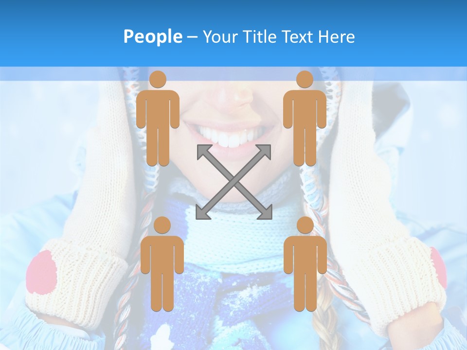 Young Person Blue PowerPoint Template