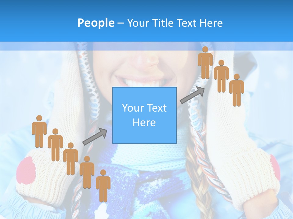 Young Person Blue PowerPoint Template