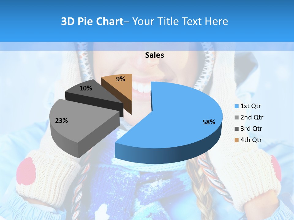 Young Person Blue PowerPoint Template
