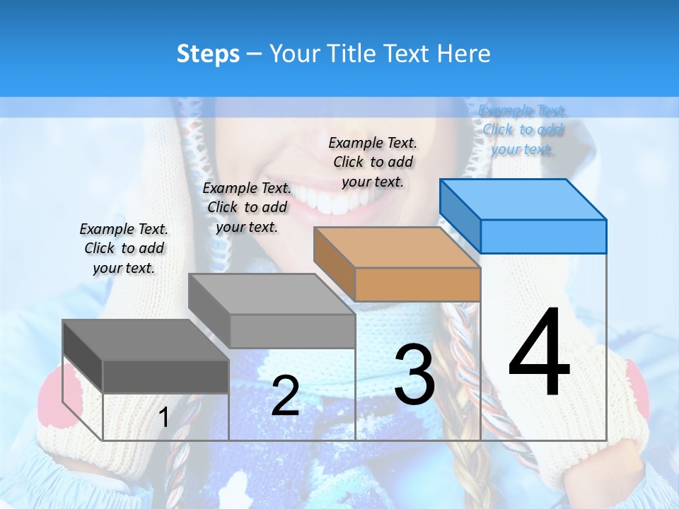 Young Person Blue PowerPoint Template