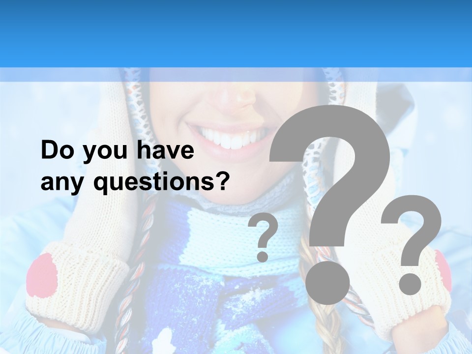 Young Person Blue PowerPoint Template