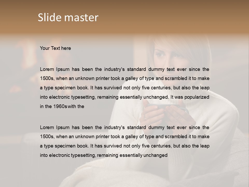 Fire Person Woman PowerPoint Template