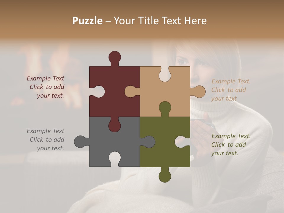 Fire Person Woman PowerPoint Template