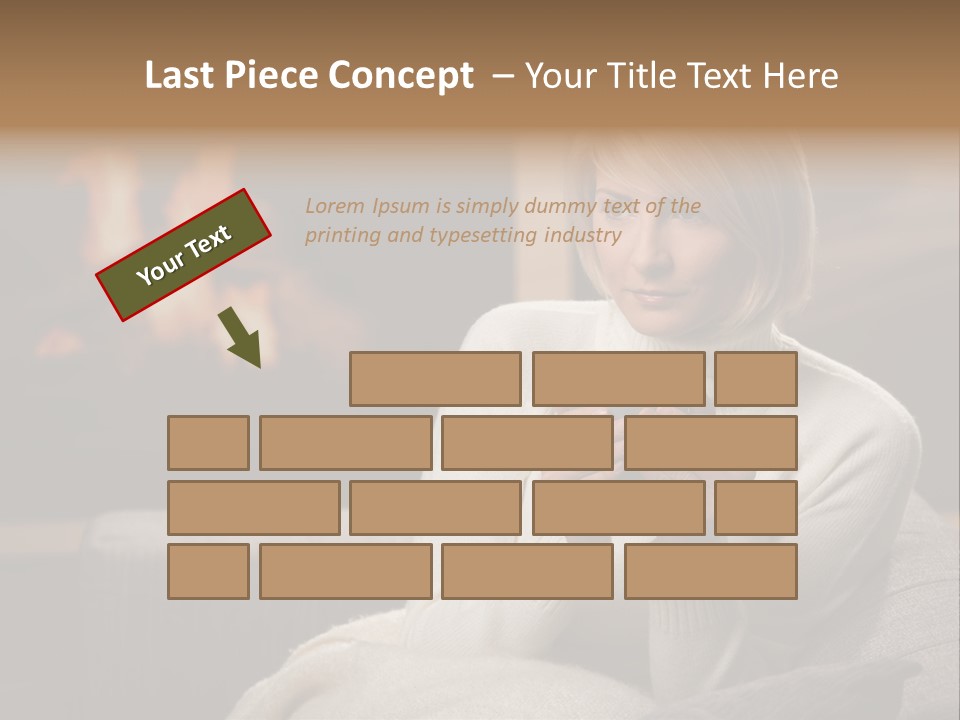 Fire Person Woman PowerPoint Template