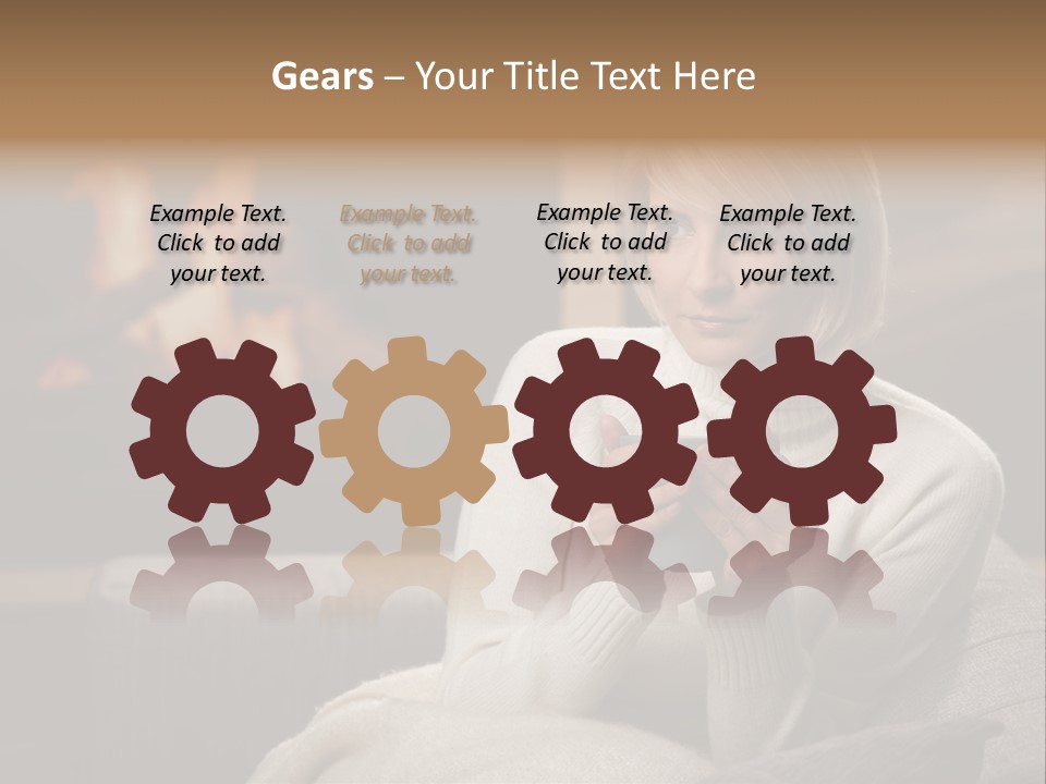 Fire Person Woman PowerPoint Template