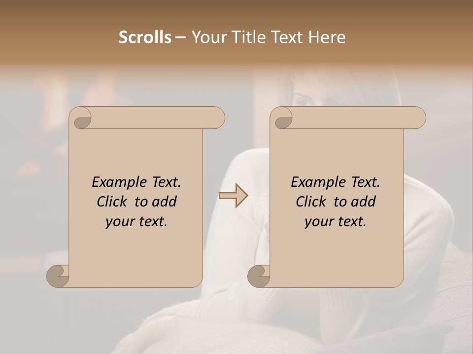 Fire Person Woman PowerPoint Template