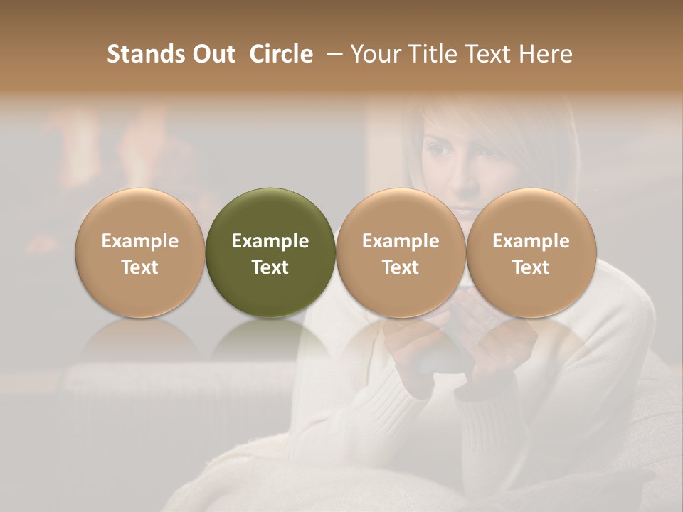 Fire Person Woman PowerPoint Template