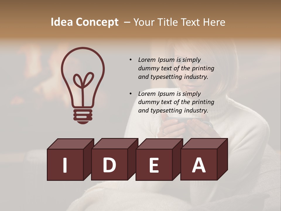 Fire Person Woman PowerPoint Template