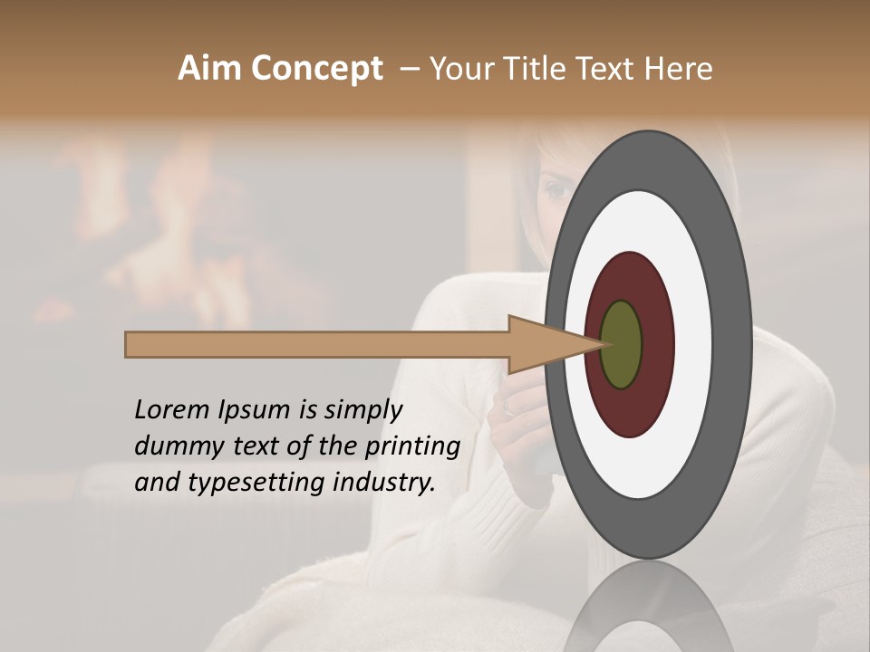 Fire Person Woman PowerPoint Template