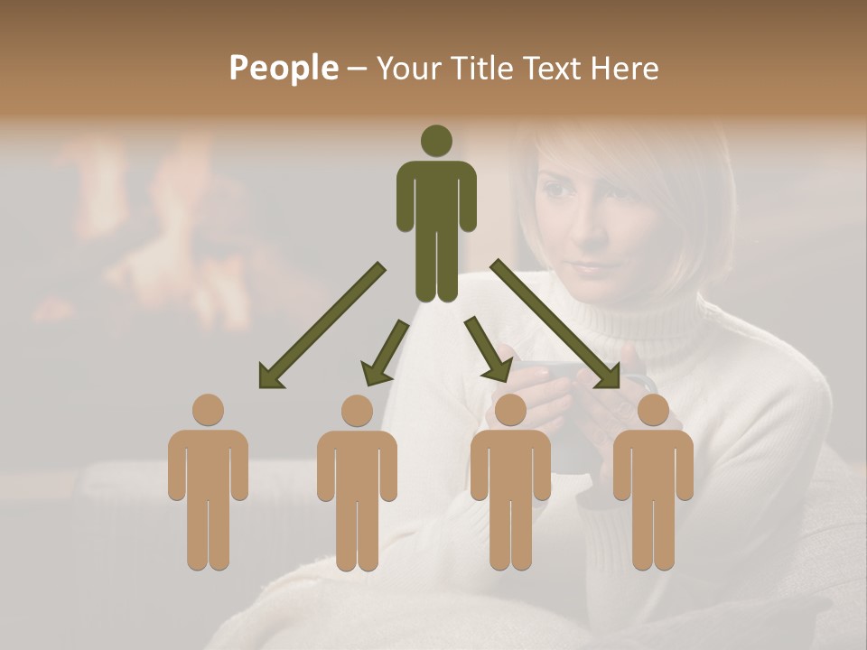 Fire Person Woman PowerPoint Template
