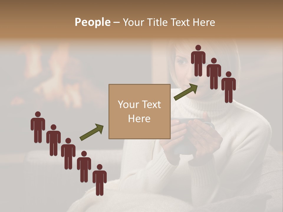 Fire Person Woman PowerPoint Template