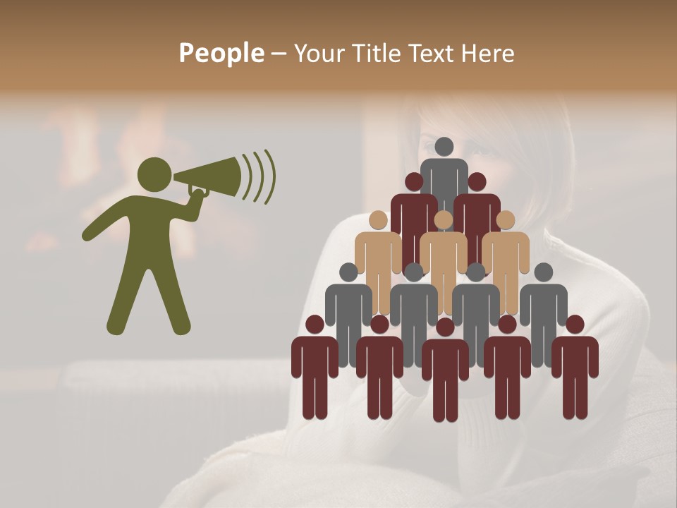 Fire Person Woman PowerPoint Template