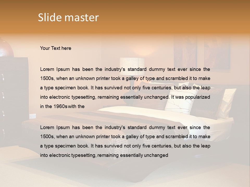 Blanket Furniture House PowerPoint Template