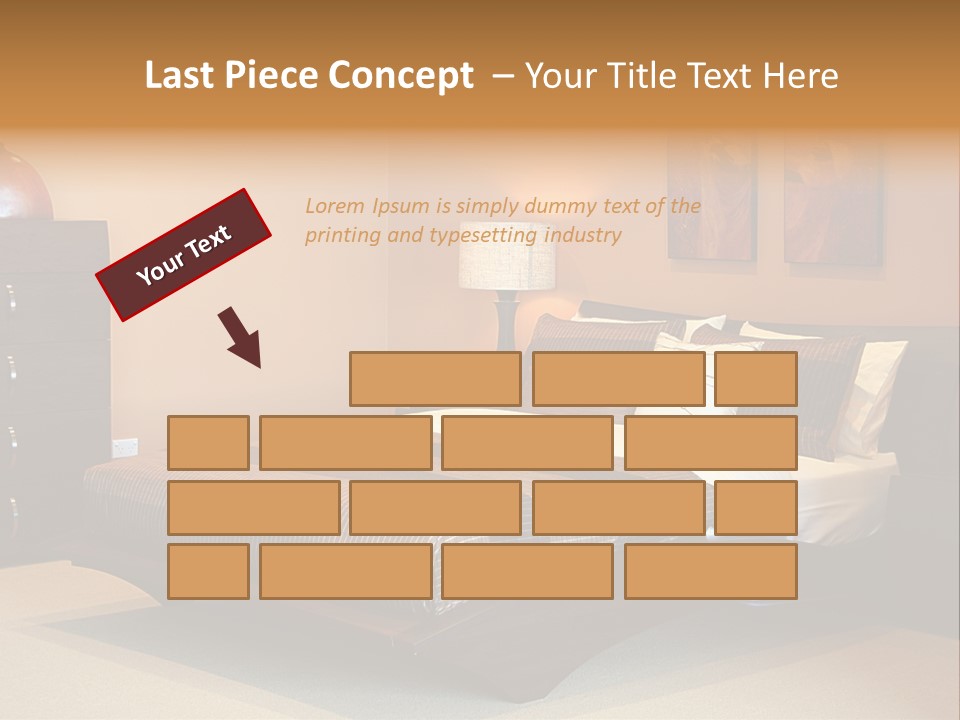 Blanket Furniture House PowerPoint Template