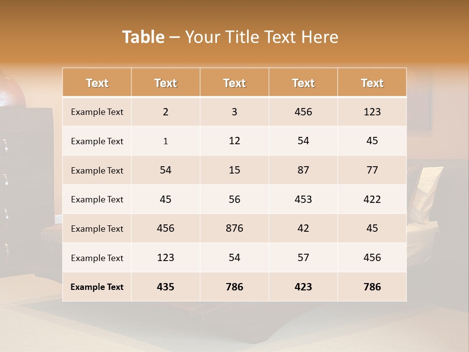 Blanket Furniture House PowerPoint Template