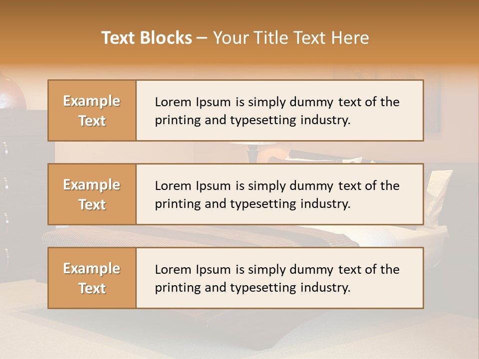 Blanket Furniture House PowerPoint Template