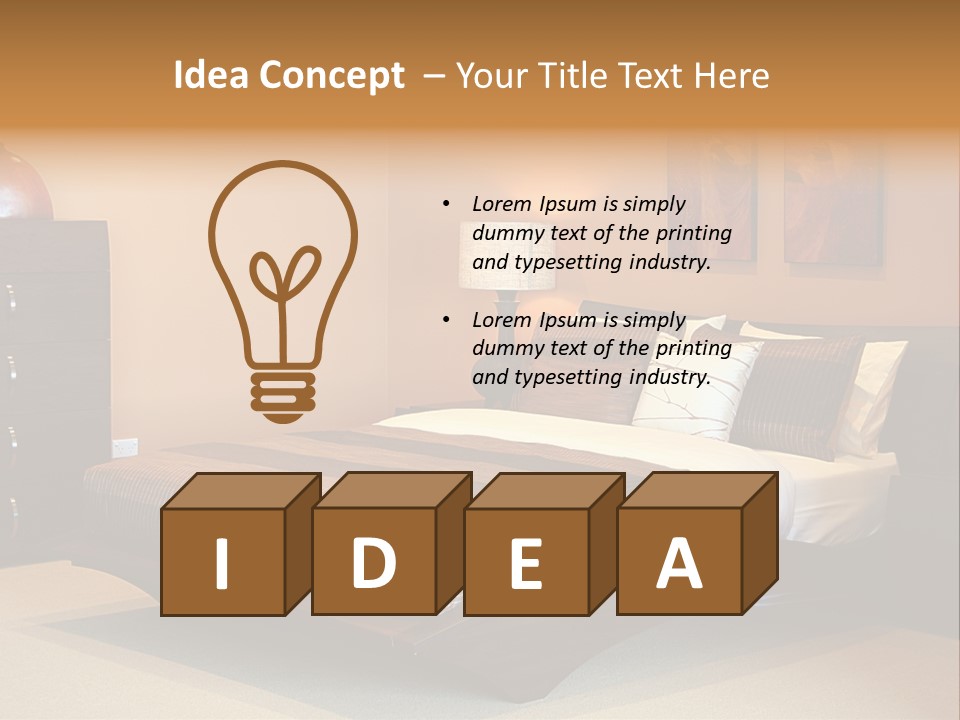 Blanket Furniture House PowerPoint Template