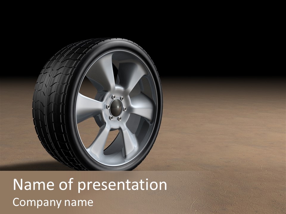 Rubber Alloy Tread PowerPoint Template