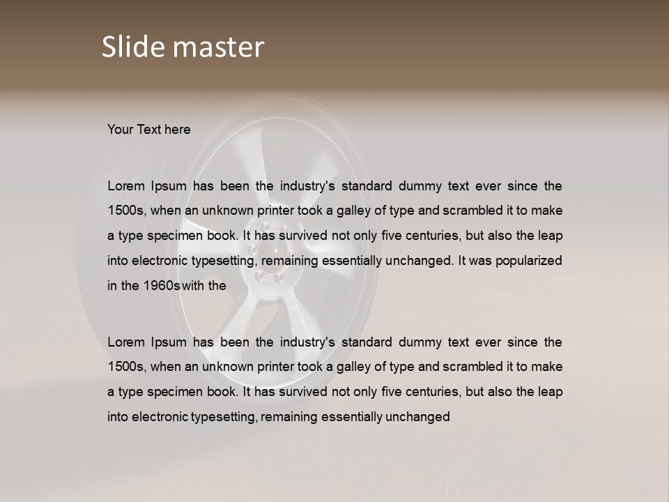 Rubber Alloy Tread PowerPoint Template