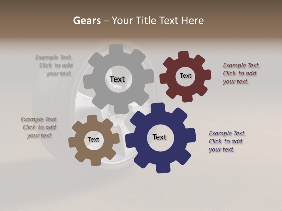 Rubber Alloy Tread PowerPoint Template