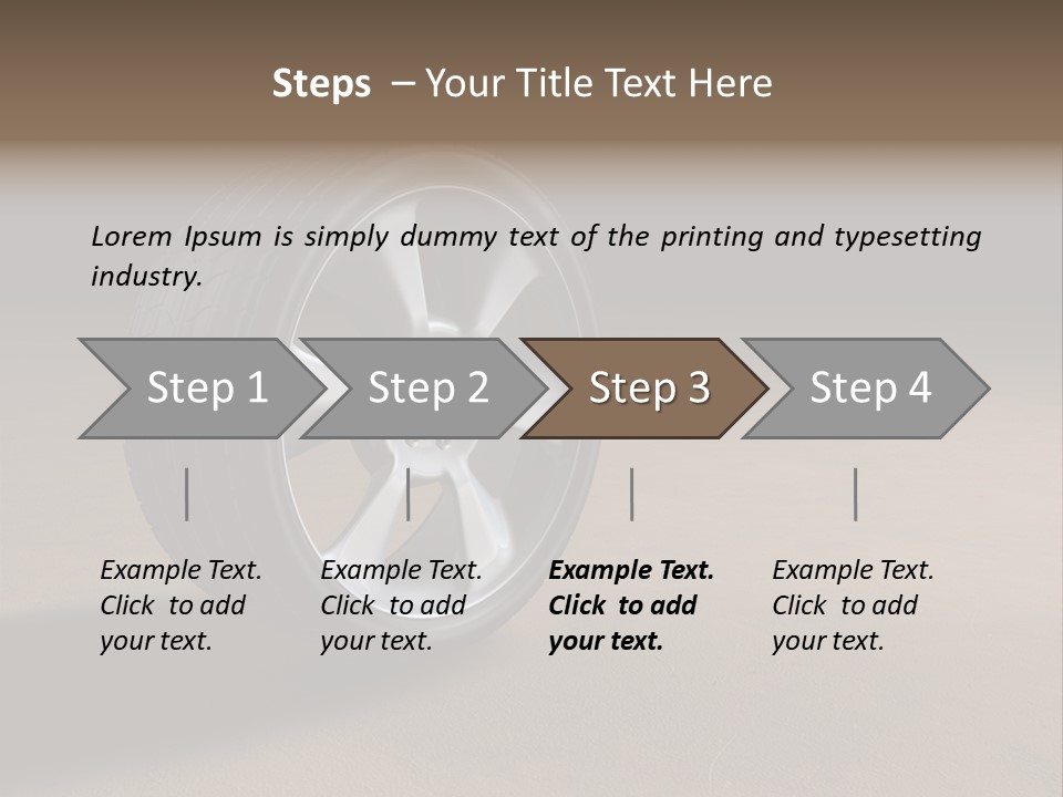 Rubber Alloy Tread PowerPoint Template