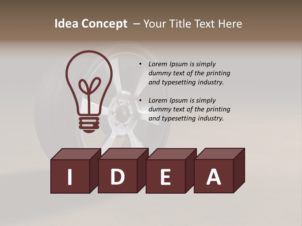 Rubber Alloy Tread PowerPoint Template