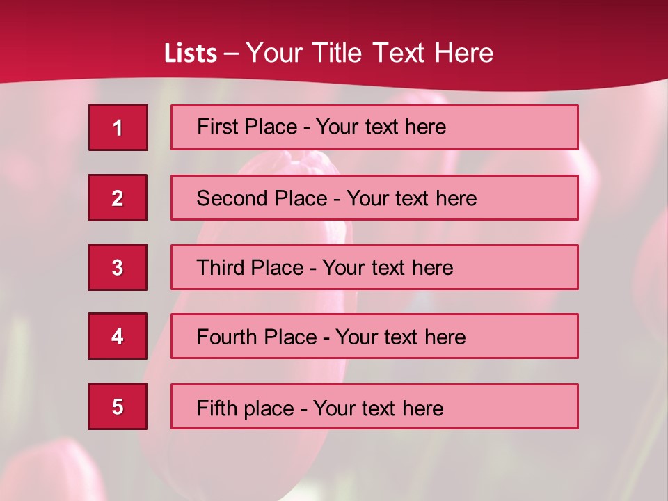 Colour Spring Tulip PowerPoint Template