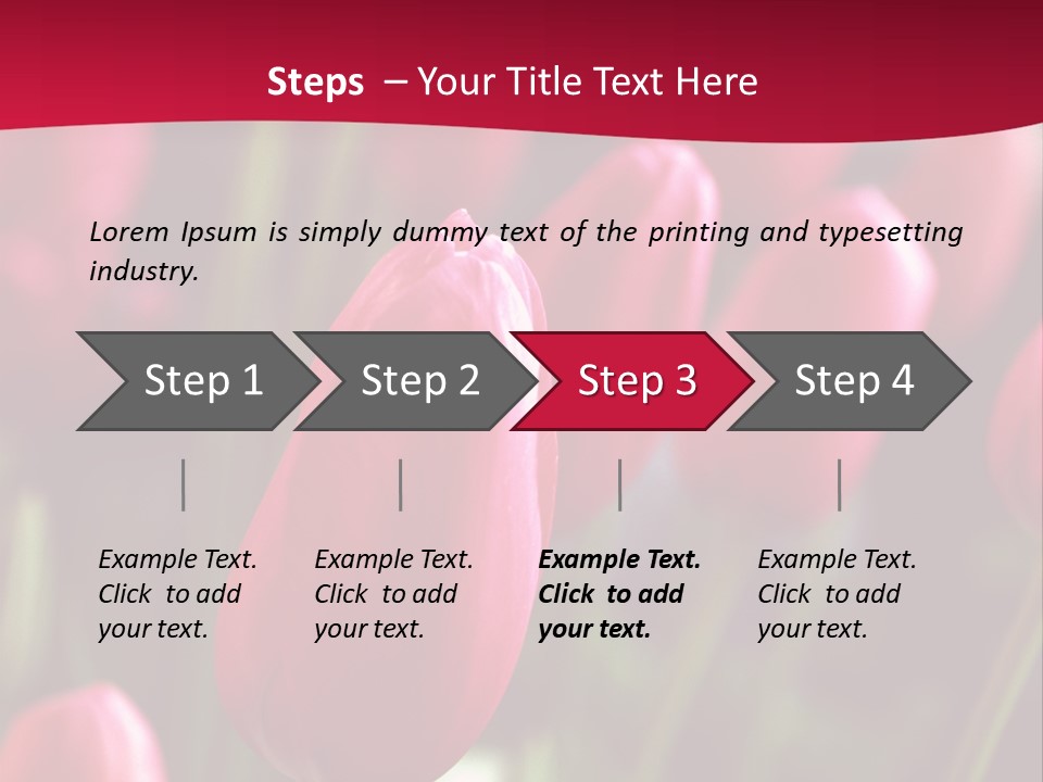 Colour Spring Tulip PowerPoint Template