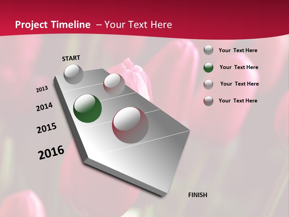 Colour Spring Tulip PowerPoint Template