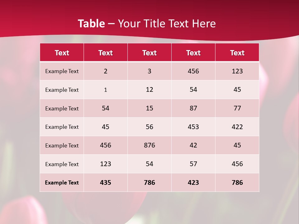 Colour Spring Tulip PowerPoint Template