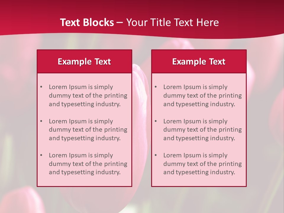 Colour Spring Tulip PowerPoint Template