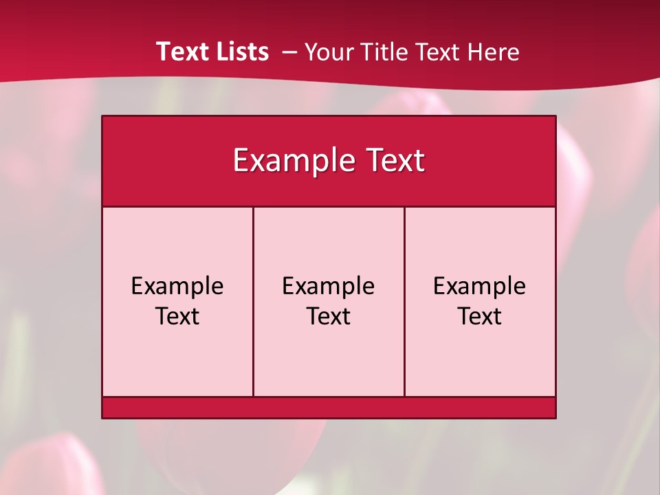Colour Spring Tulip PowerPoint Template