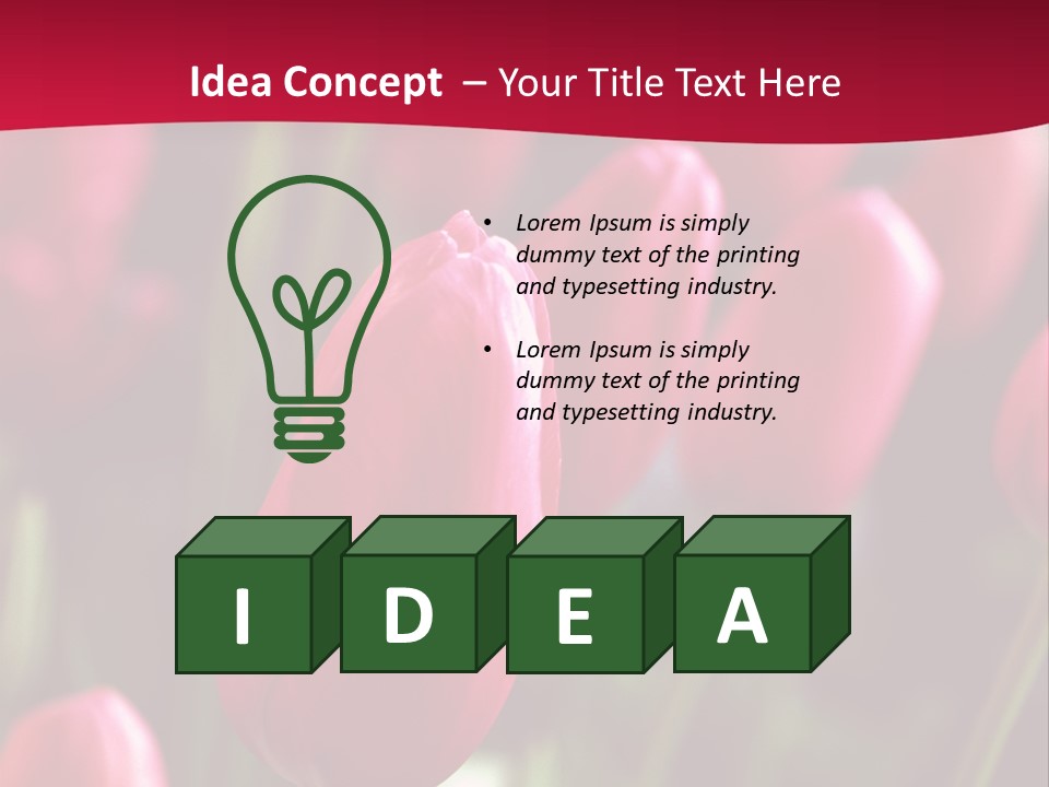 Colour Spring Tulip PowerPoint Template