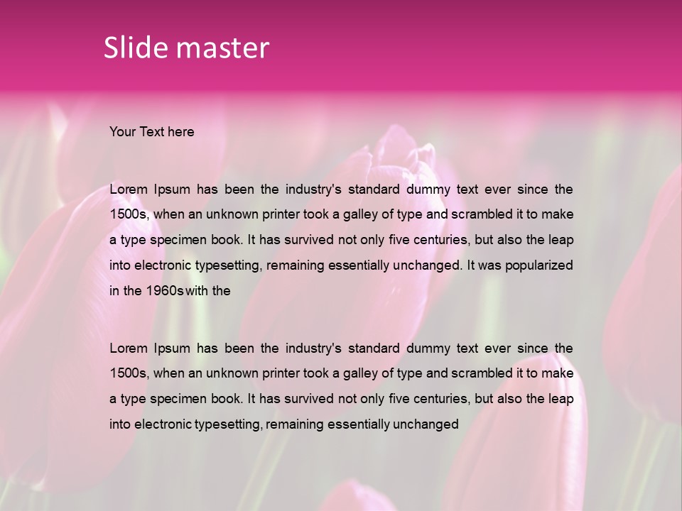 Easter Magenta Mother PowerPoint Template