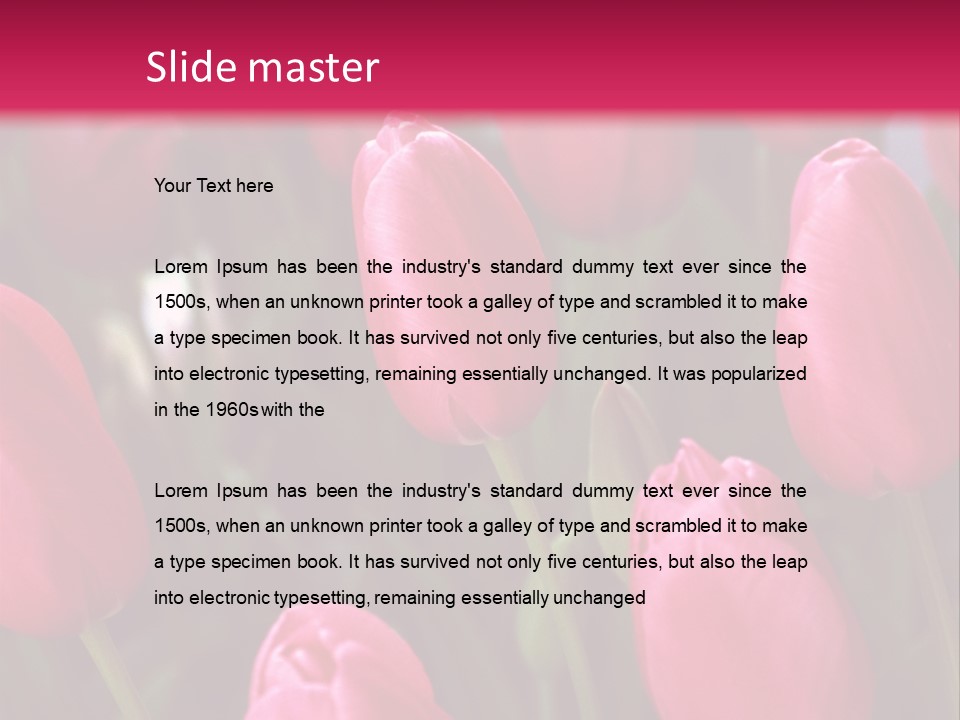 April Natural Tulip PowerPoint Template