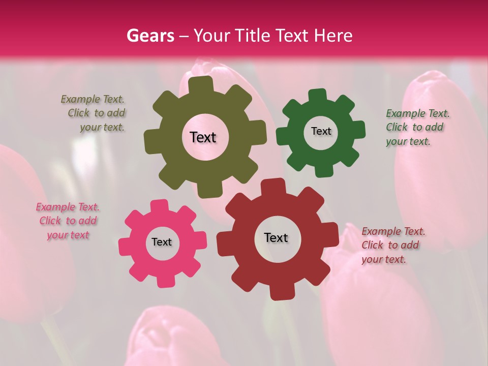 April Natural Tulip PowerPoint Template