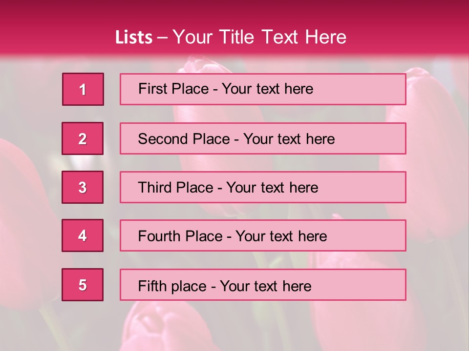 April Natural Tulip PowerPoint Template