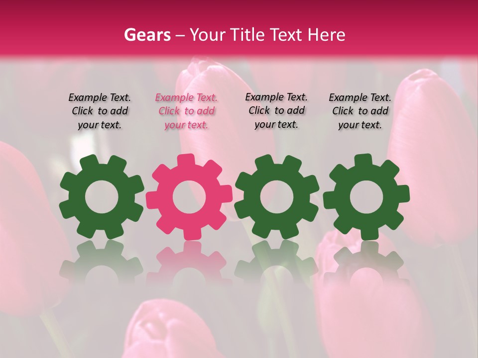 April Natural Tulip PowerPoint Template