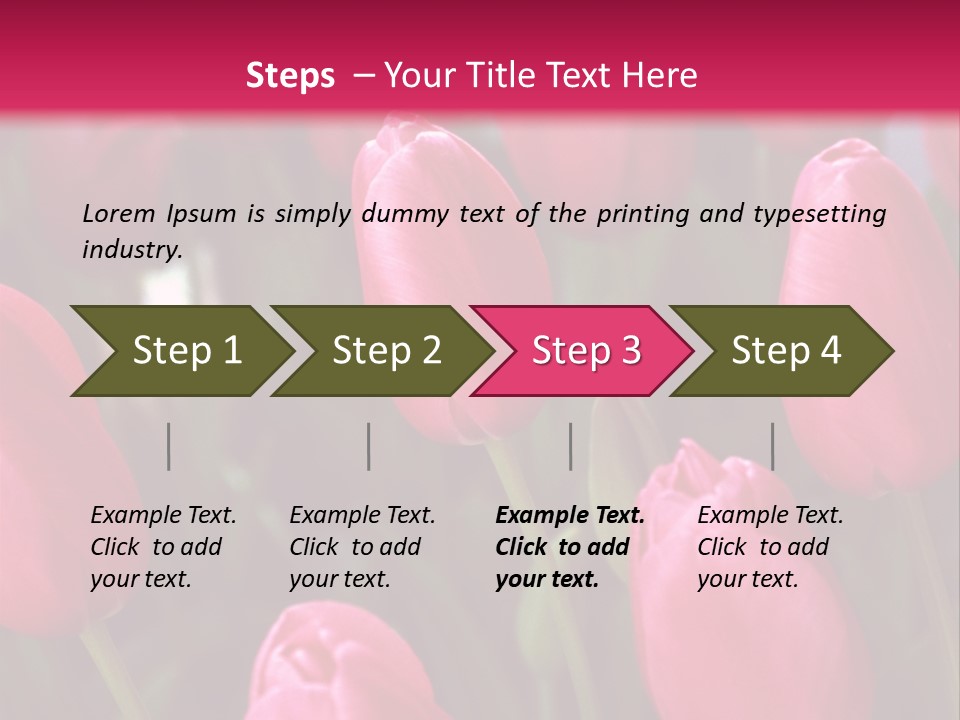 April Natural Tulip PowerPoint Template