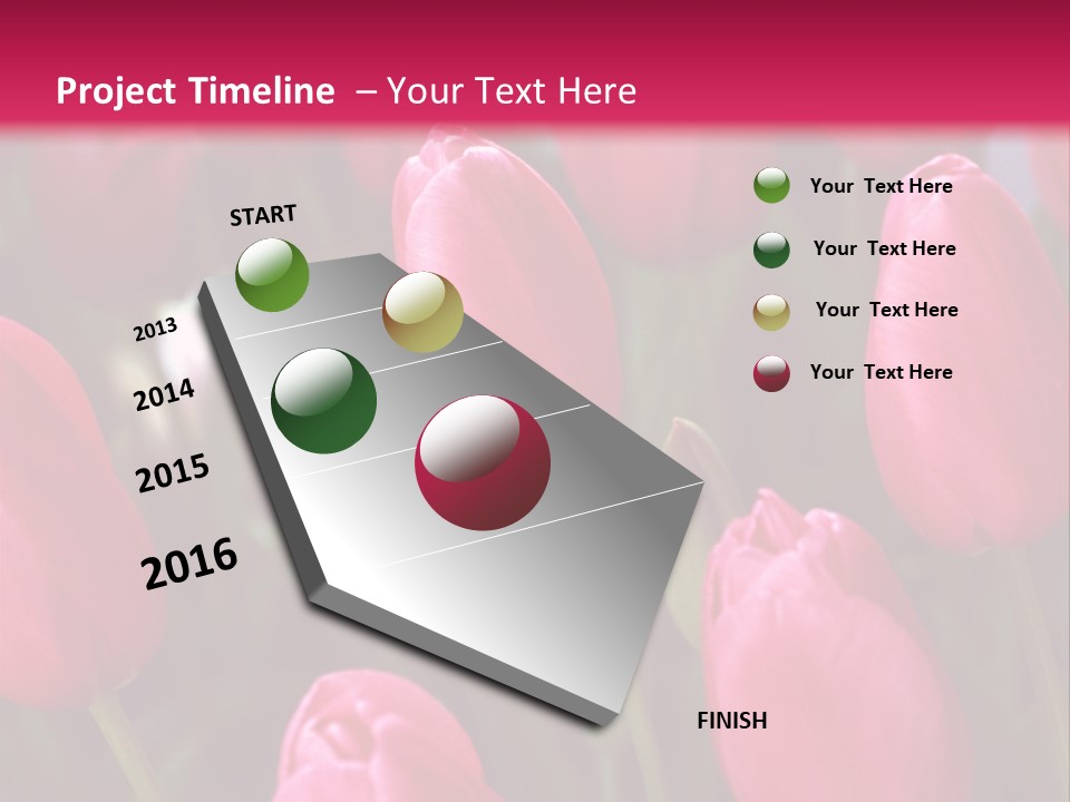 April Natural Tulip PowerPoint Template