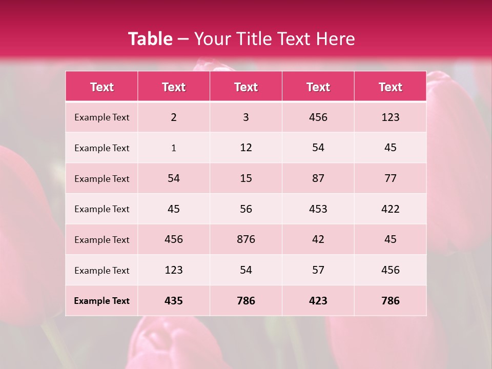 April Natural Tulip PowerPoint Template