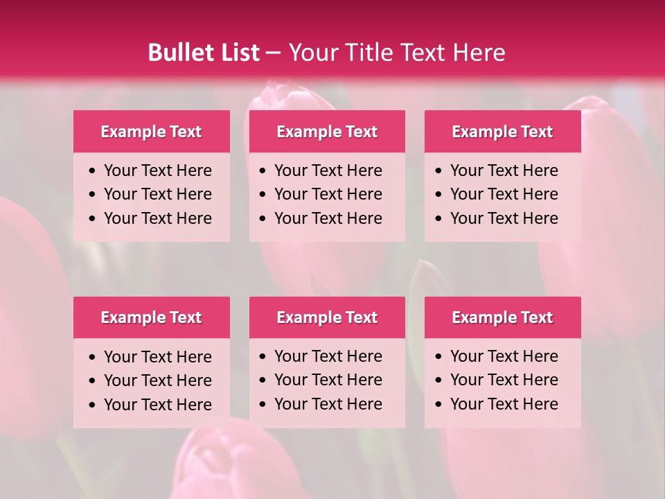 April Natural Tulip PowerPoint Template