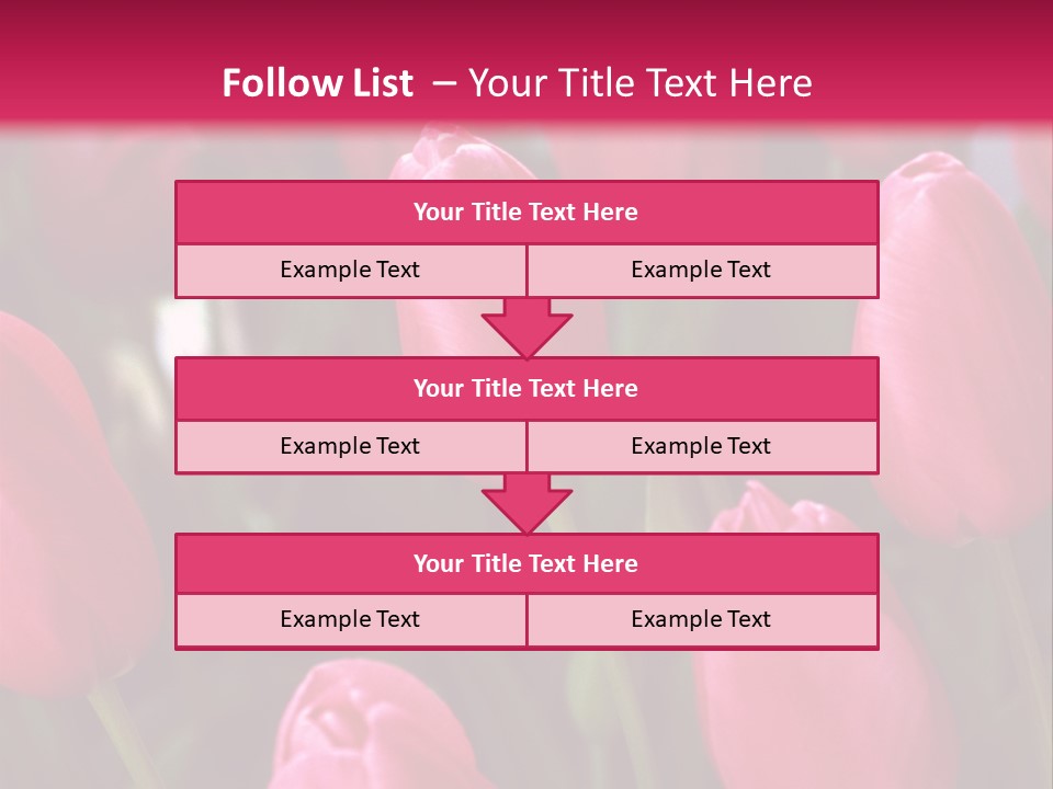 April Natural Tulip PowerPoint Template