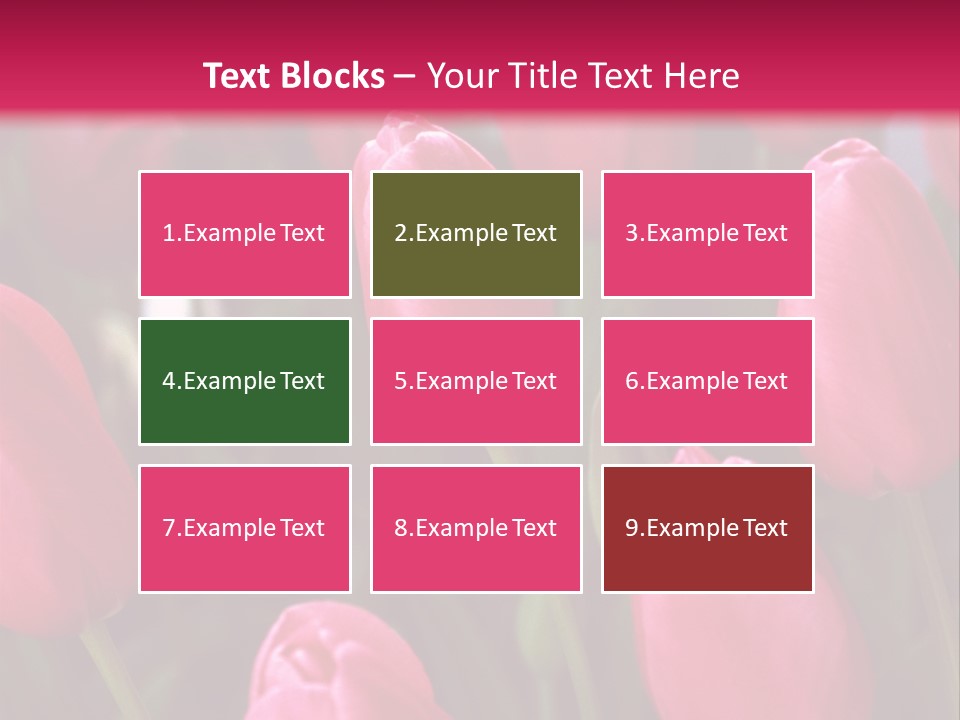 April Natural Tulip PowerPoint Template