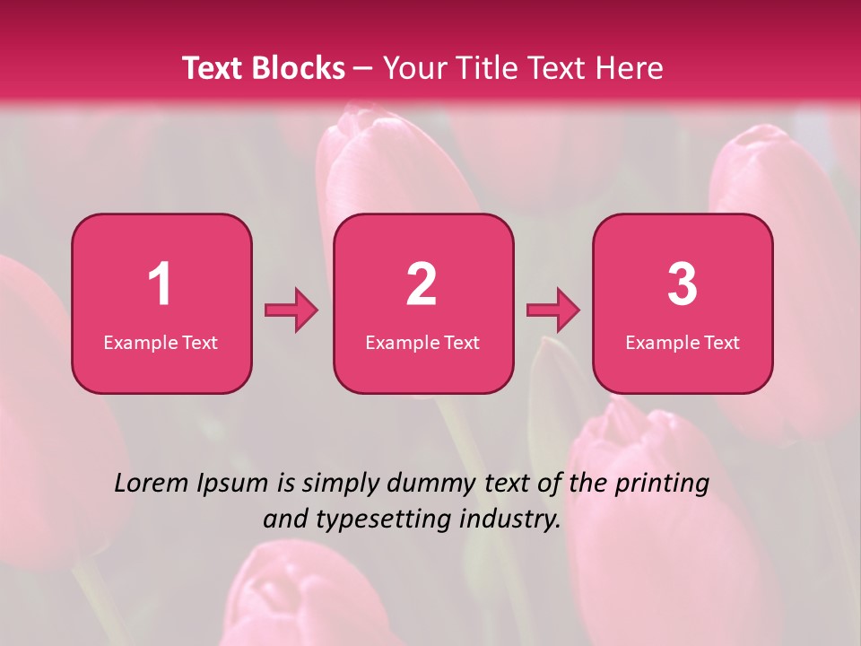 April Natural Tulip PowerPoint Template