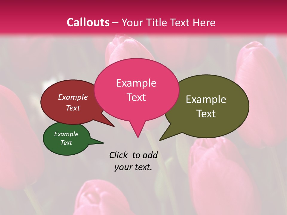 April Natural Tulip PowerPoint Template
