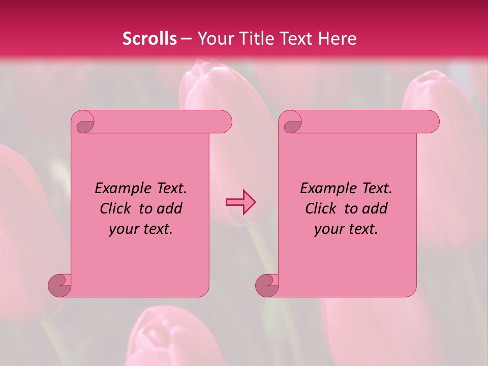 April Natural Tulip PowerPoint Template