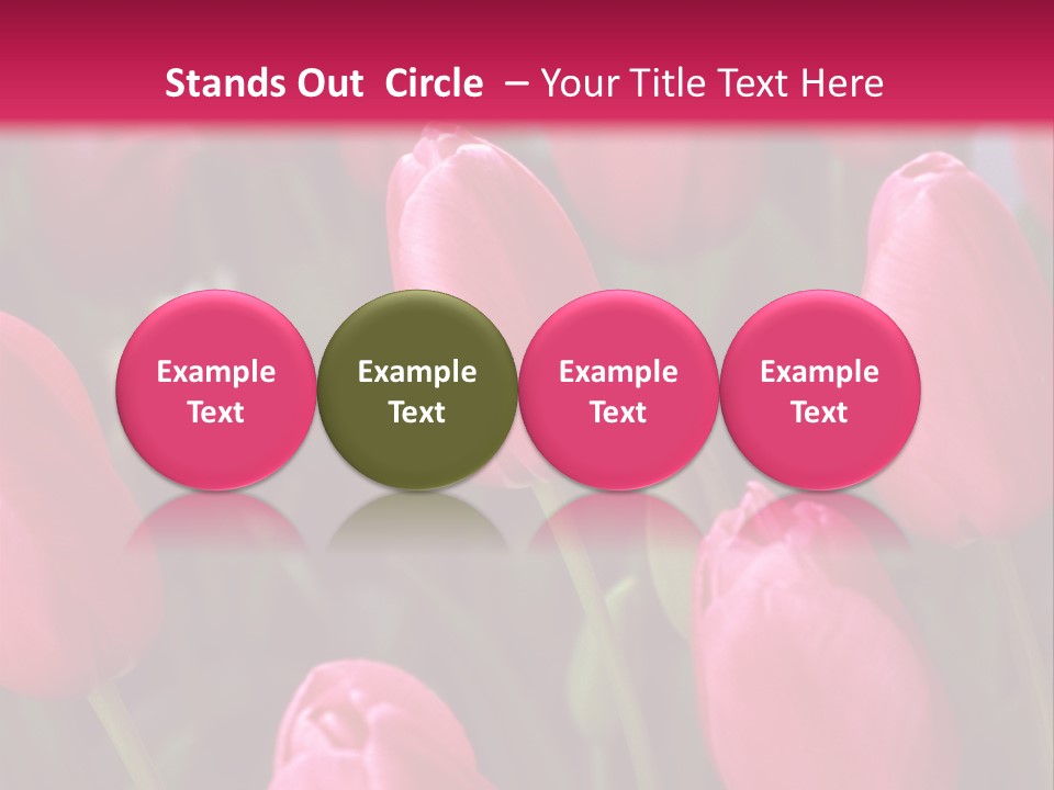 April Natural Tulip PowerPoint Template